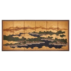 Japanese Six Panel Screen: Matsushima (Pine Tree Island)