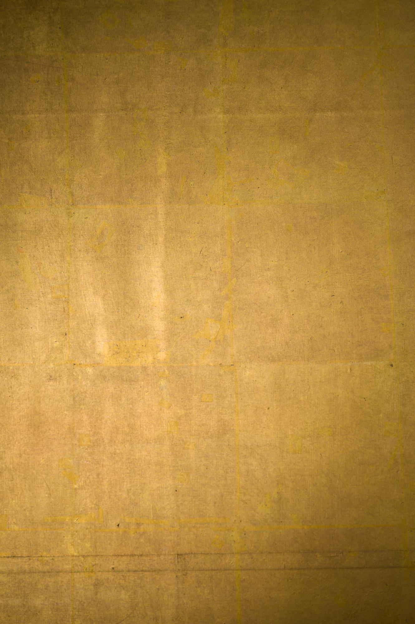 Japanese Six Panel Screen: Plain Gold Leaf, 'No Image' 2