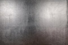 Paravent japonais à six panneaux : feuille d'argent ordinaire sur papier