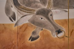 Japanese Six Panel Screen: Resting Under Willow