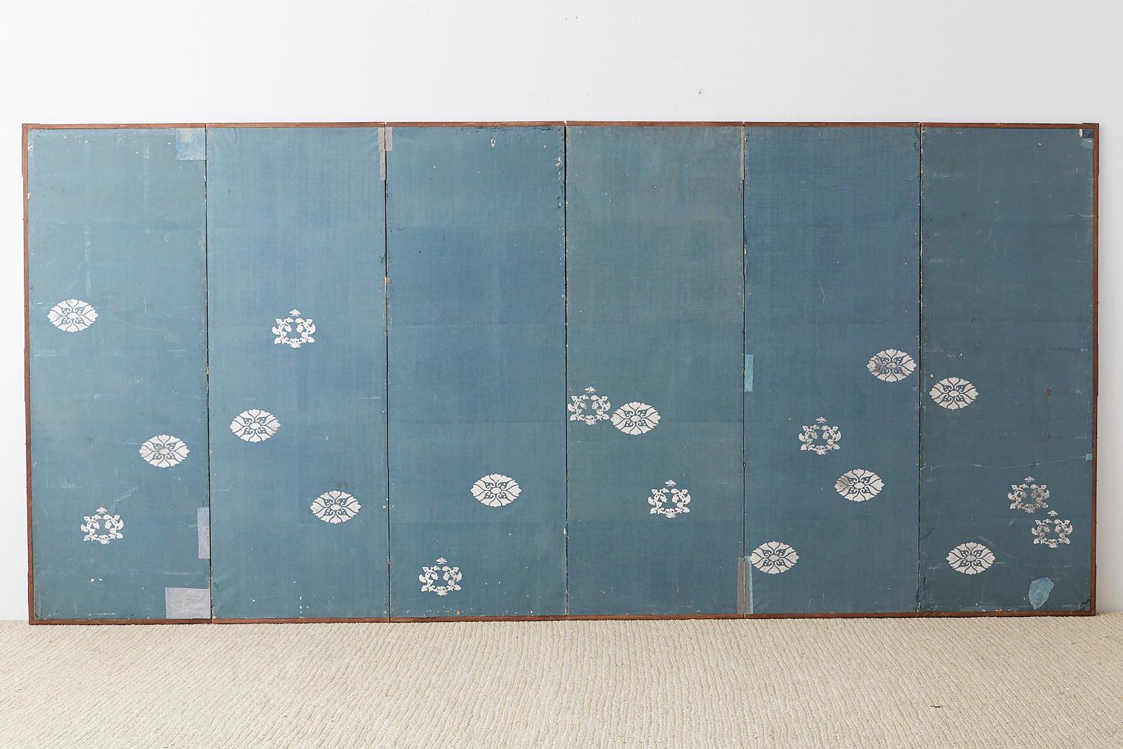 Japanese Six-Panel Screen Snowscape after Maruyama Okyo 13