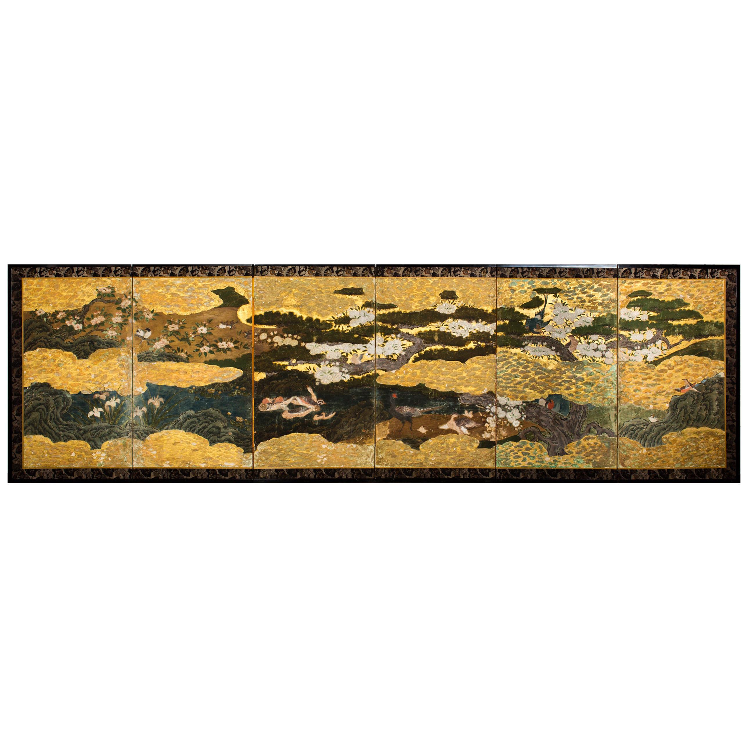 Japanese Six Panel Screen Spring into Summer