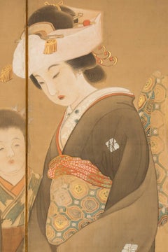 Japanese Six-Panel Screen "Wedding Procession"