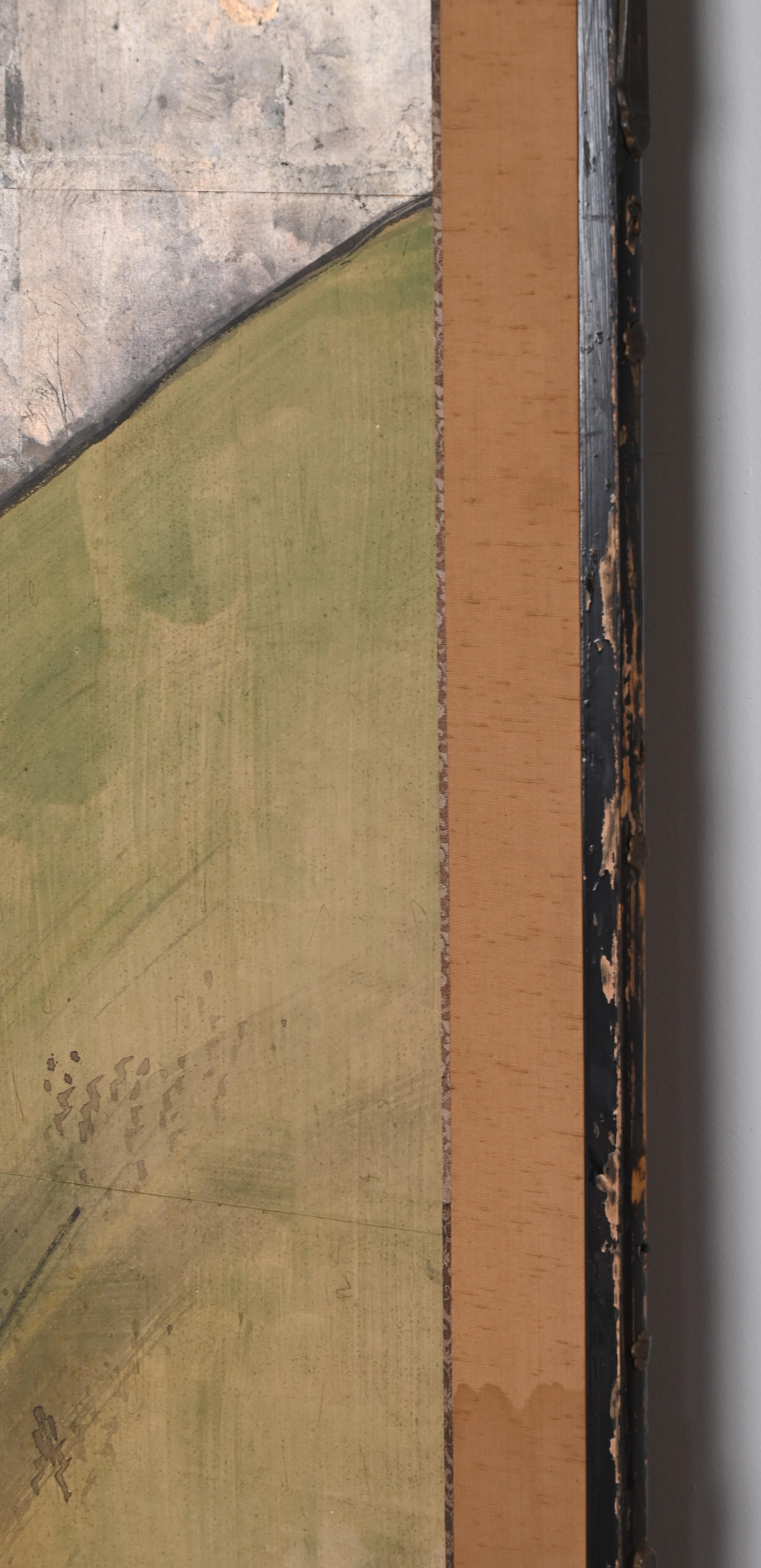 Japanese Six Panel Screen with Cranes, Kano School, 18th-19th Century 7
