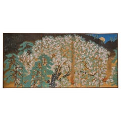 Japanese Six Panel Screen – Yozakura Japanese Six Panel Screen – Yozakura