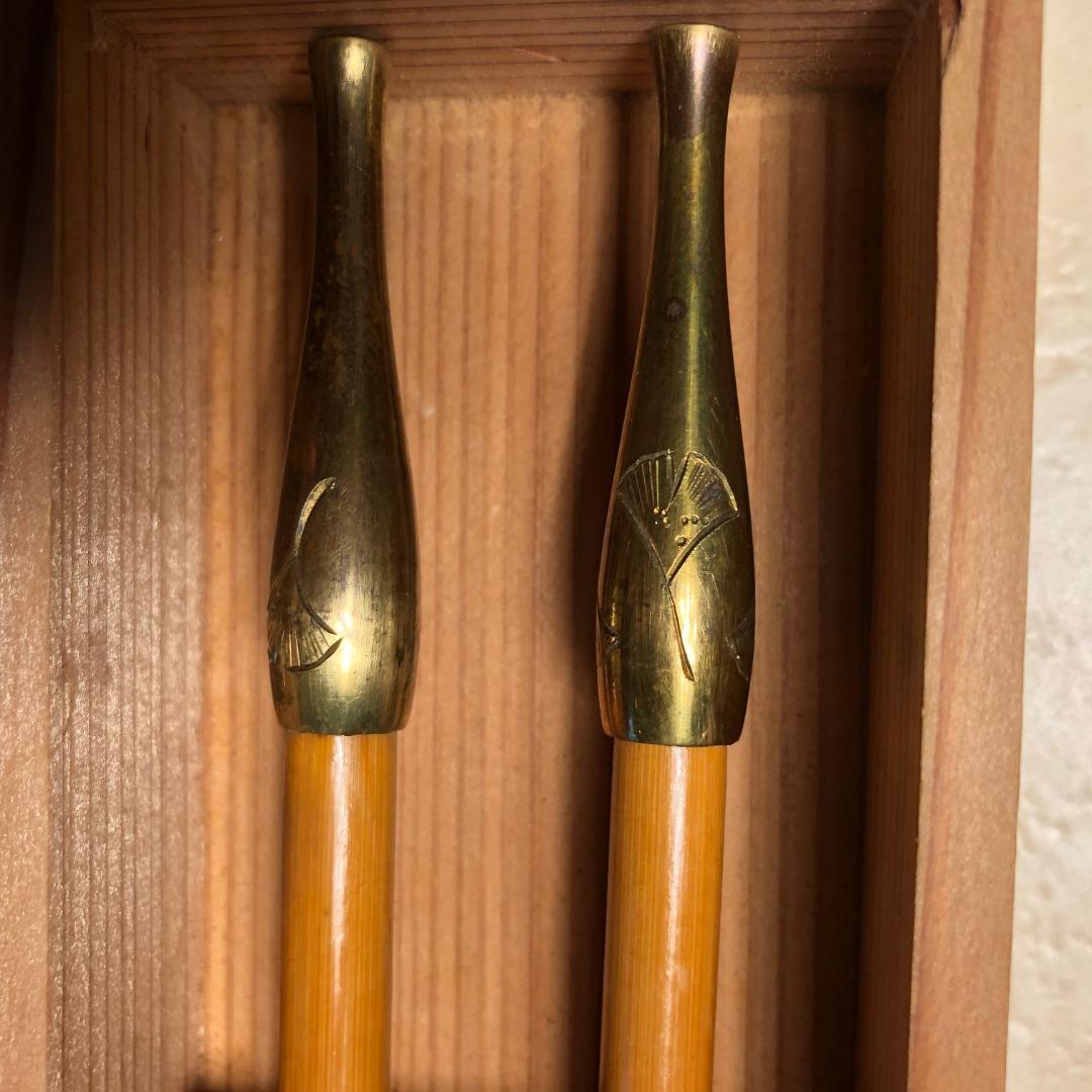 Japanese Six Smoking Pipes Kiseru In Good Condition In South Burlington, VT