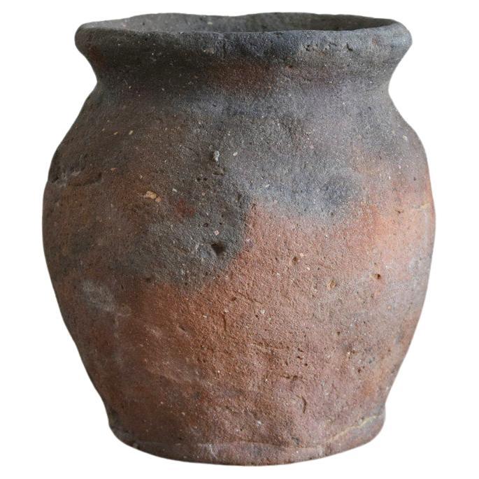Japanese Small Antique Pottery Pot / 1550-1650 / Tokoname Ware / Wabi-Sabi Vase