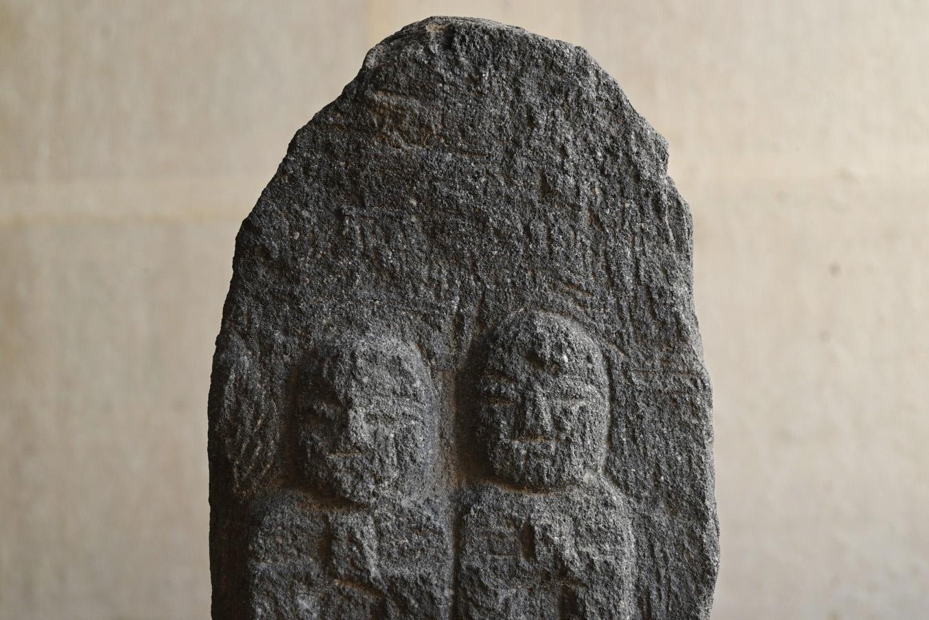 18th Century and Earlier Japanese small antique travel gods or dosojin/stone Buddha/1600-1800/Edo period For Sale