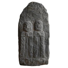 Japanese small antique travel gods or dosojin/stone Buddha/1600-1800/Edo period
