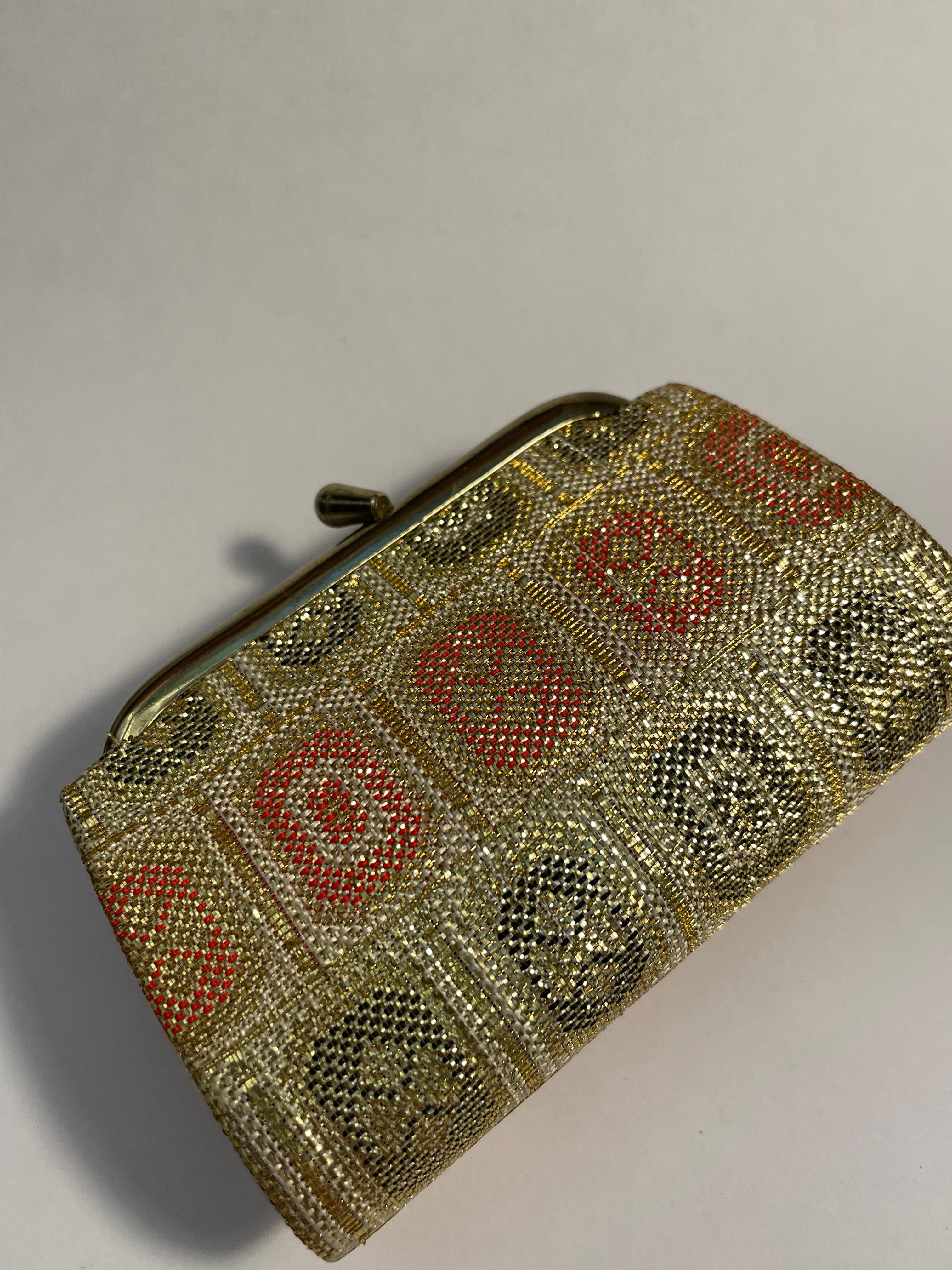 Hand-Crafted Japanese Small Silk Wallet  Nishijin Saganishiki 1990s For Sale
