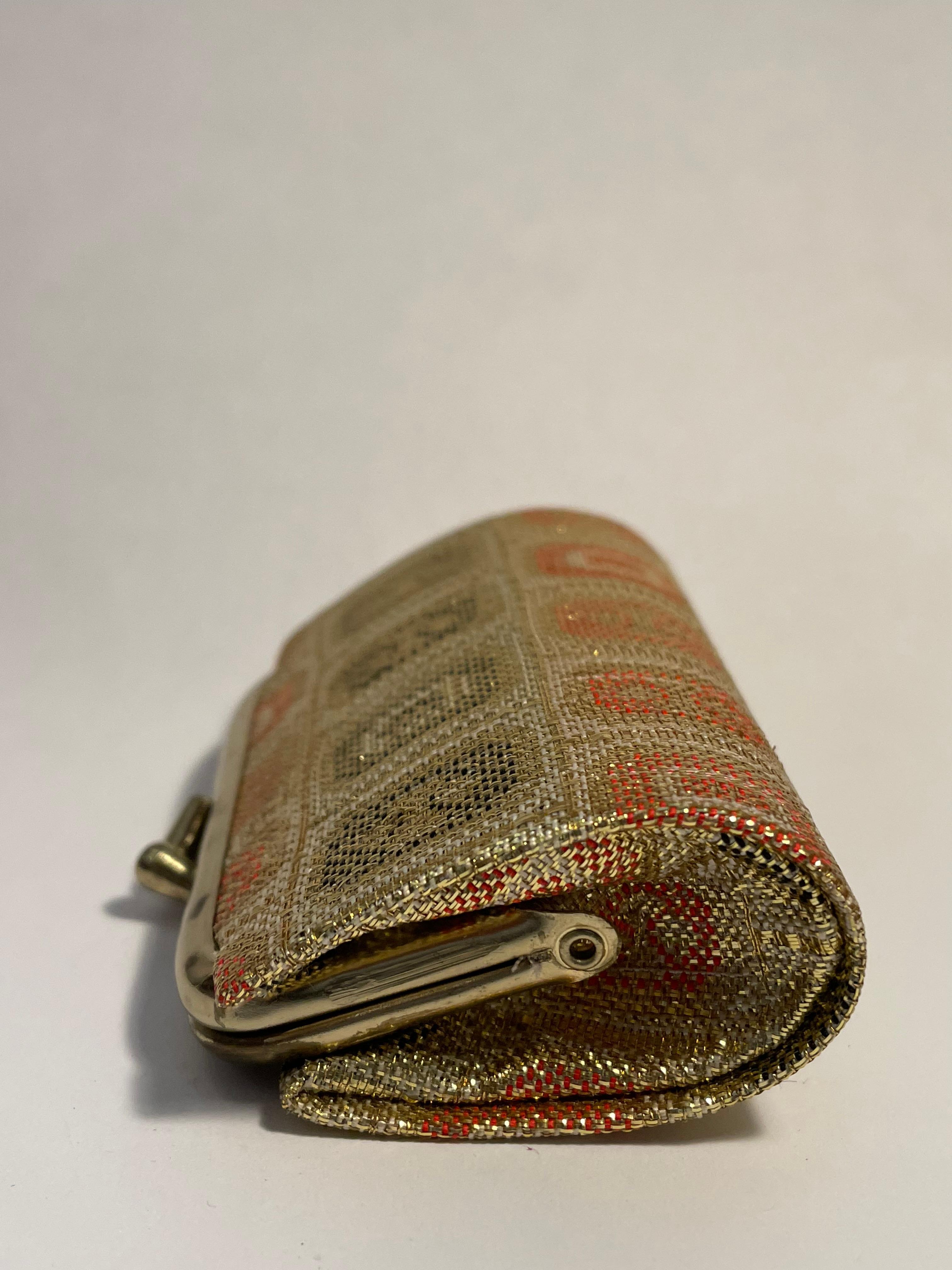 Japanese Small Silk Wallet  Nishijin Saganishiki 1990s For Sale 1
