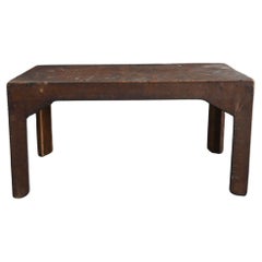 Tavolino basso giapponese in legno antico con carta incollata/1868-1920