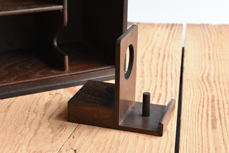 Japanese Small Wooden Box with Beautiful Wood Grain Made of Mulberry