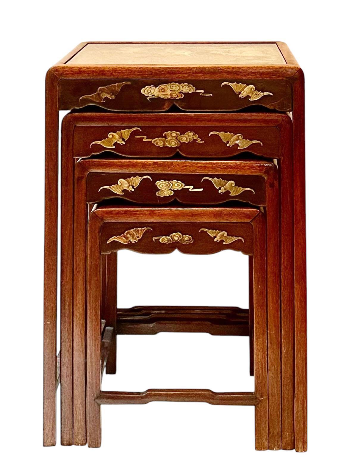 Japanese Soapstone Nesting Tables For Sale 12