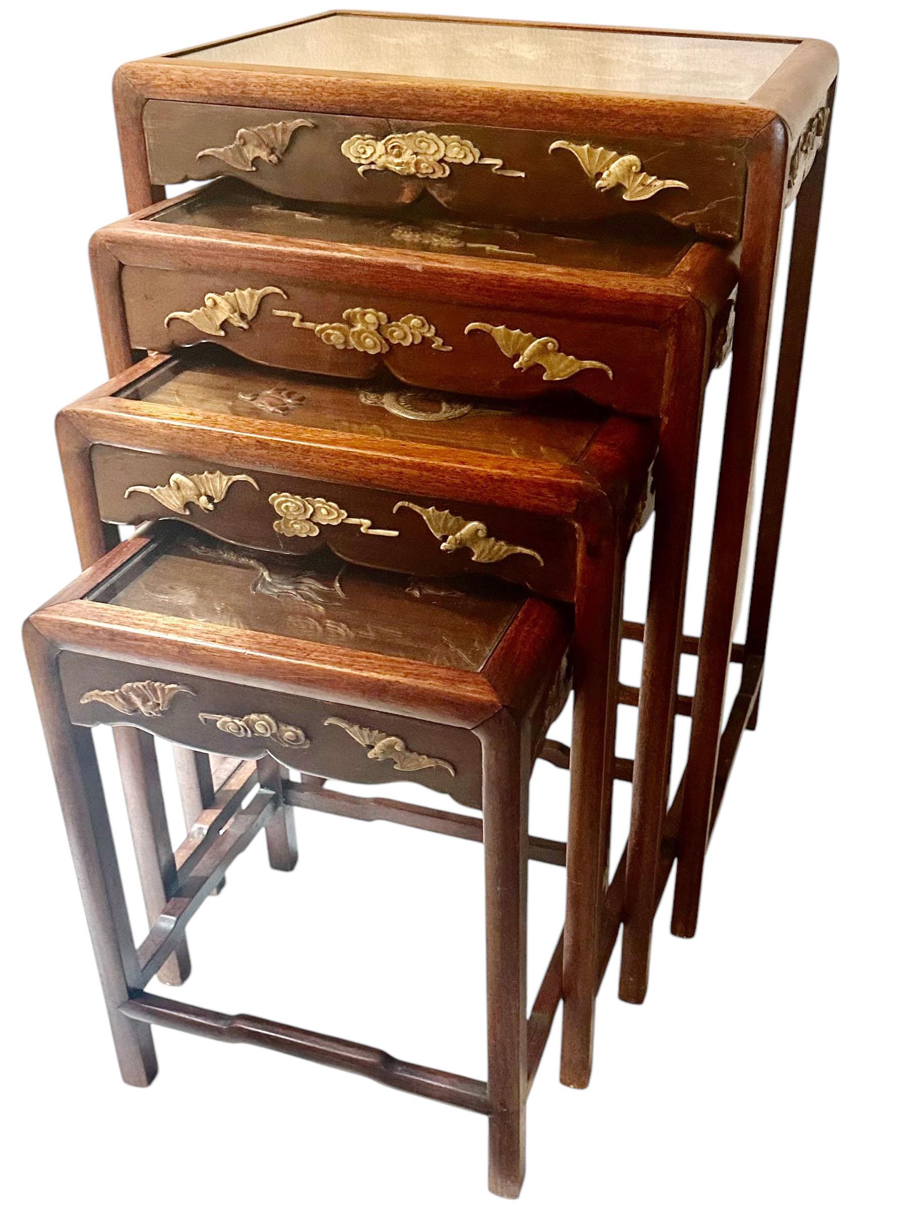 Japanese Soapstone Nesting Tables For Sale 1
