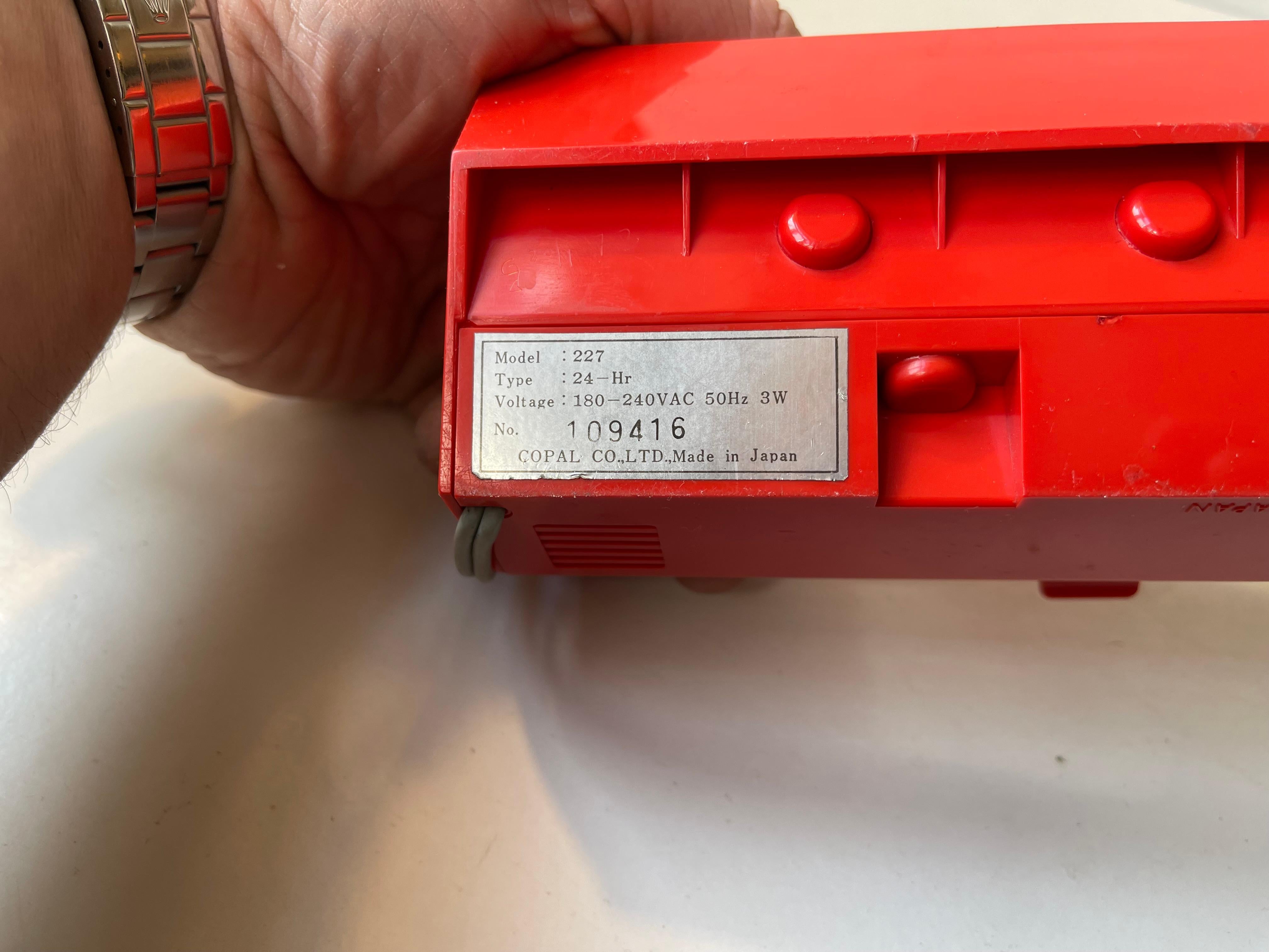 Japanese Space Age Flip Alarm Clock by Copal, 1970s For Sale 1
