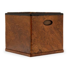 Used Japanese Square Burl Hibachi, c. 1800