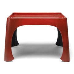 Japanese Red Lacquer Tea Tray, c. 1900