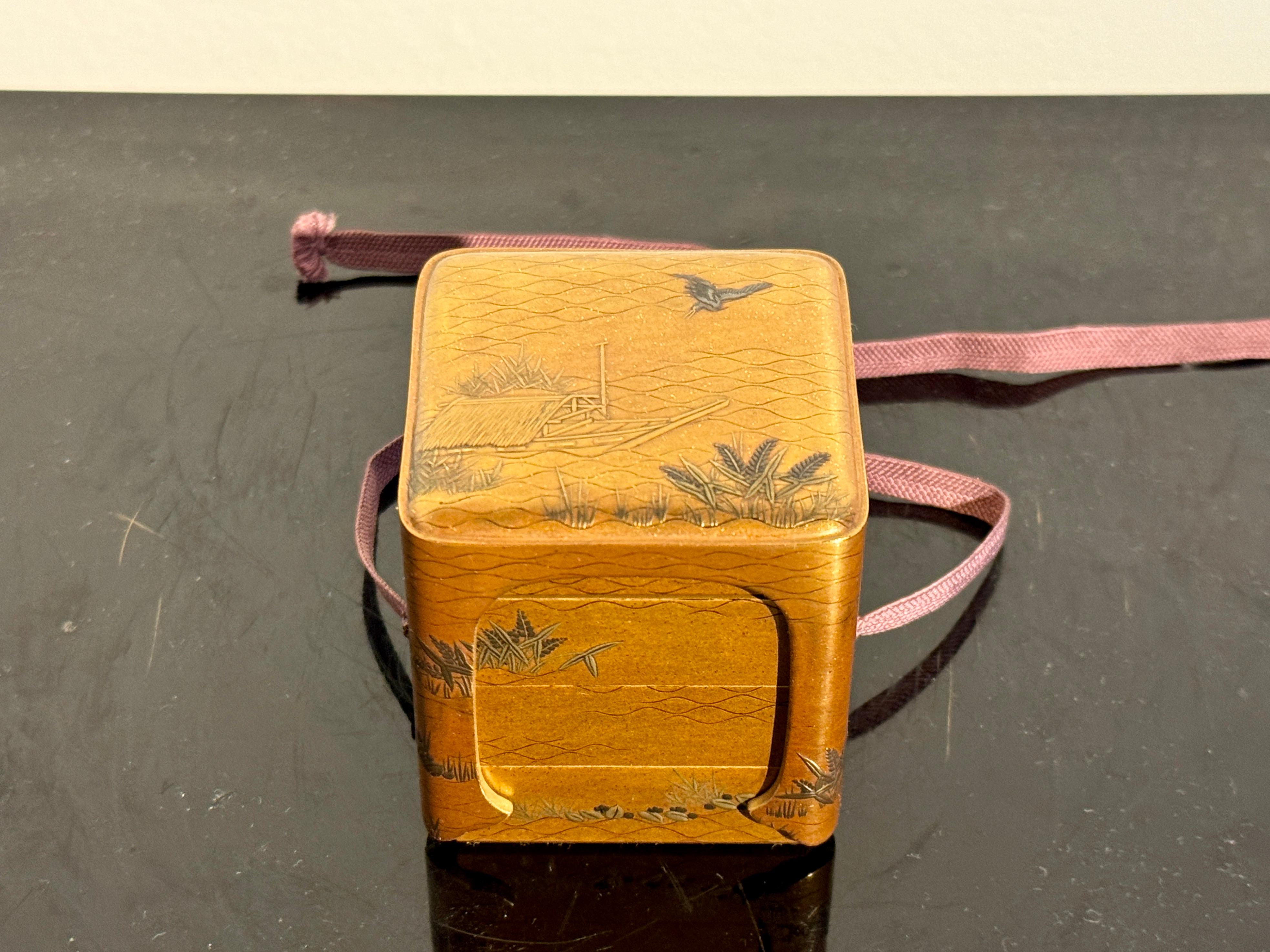 Japanese Stacking Incense Box, Ju-Kobako, Meiji Period, Mid 19th century, Japan In Good Condition For Sale In Austin, TX