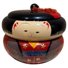 Boîte à bijoux empilable Kokeshi Doll Bento japonaise