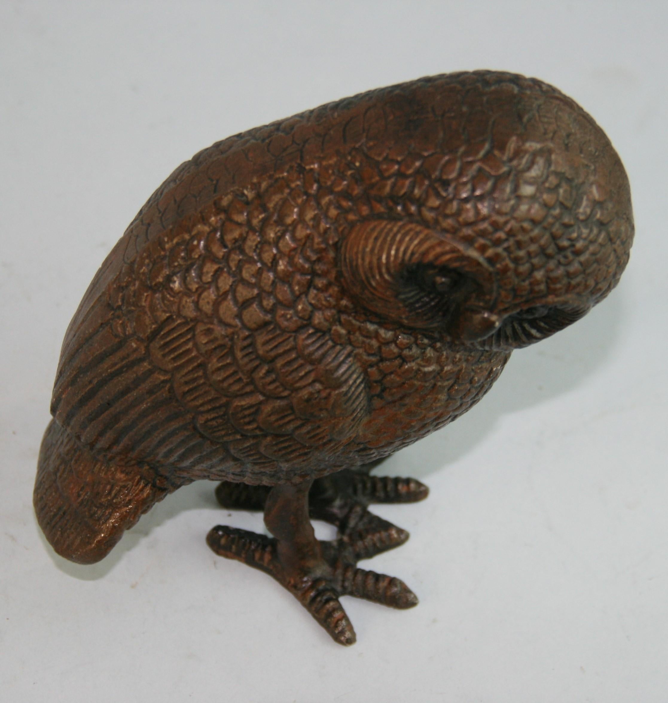 Late 20th Century Japanese Standing Owl Sculpture