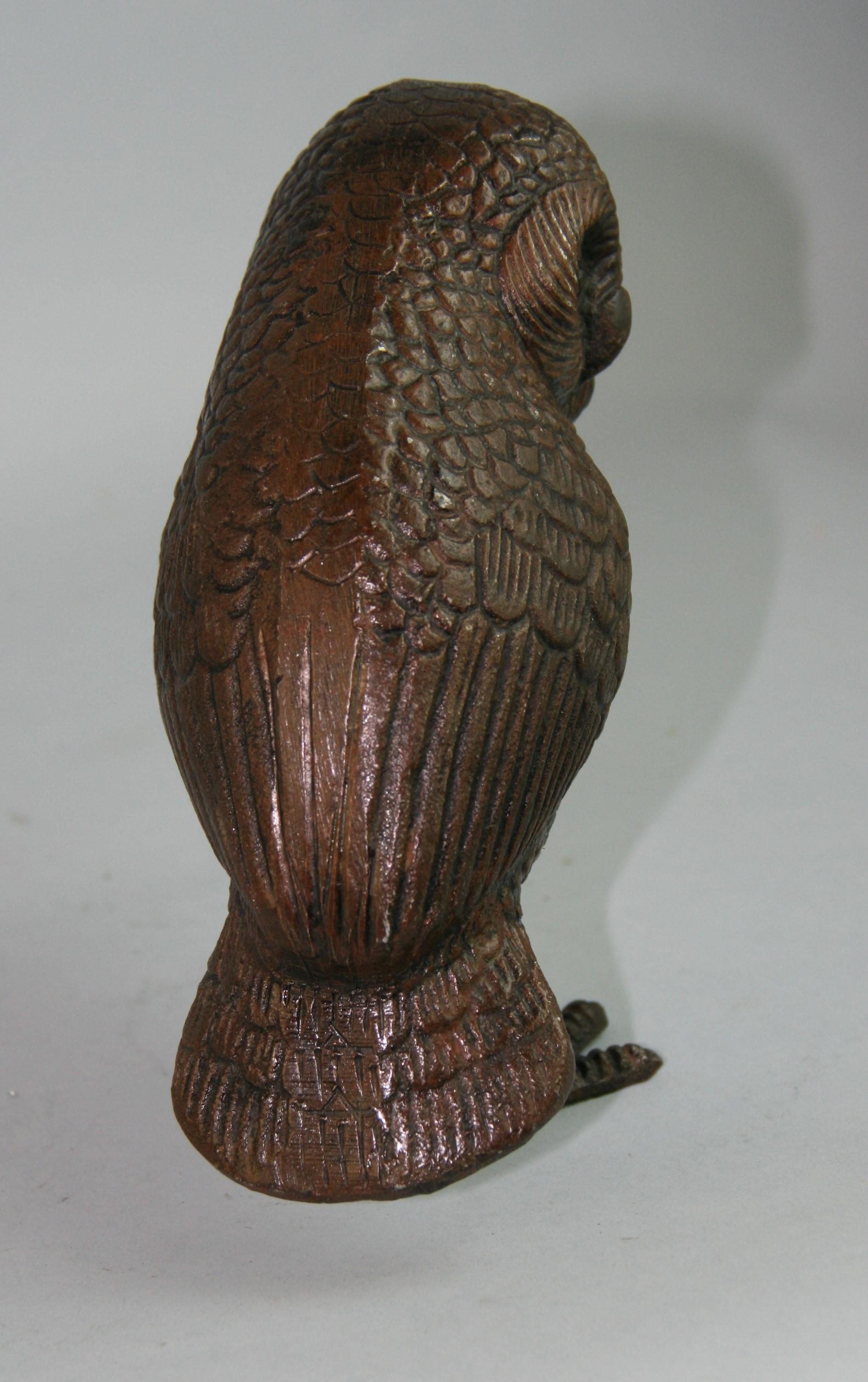 Japanese Standing Owl Sculpture 2
