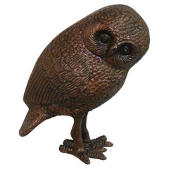 Japanese Standing Owl Sculpture