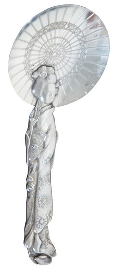 Japanese Sterling Silver 950 Geisha Tea Caddy Spoon Al Malaikah Temple 30g