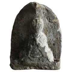 Japanischer Stein Buddha aus der Edo-Periode/1750-1850/Gartensteine/Wabi-Sabi
