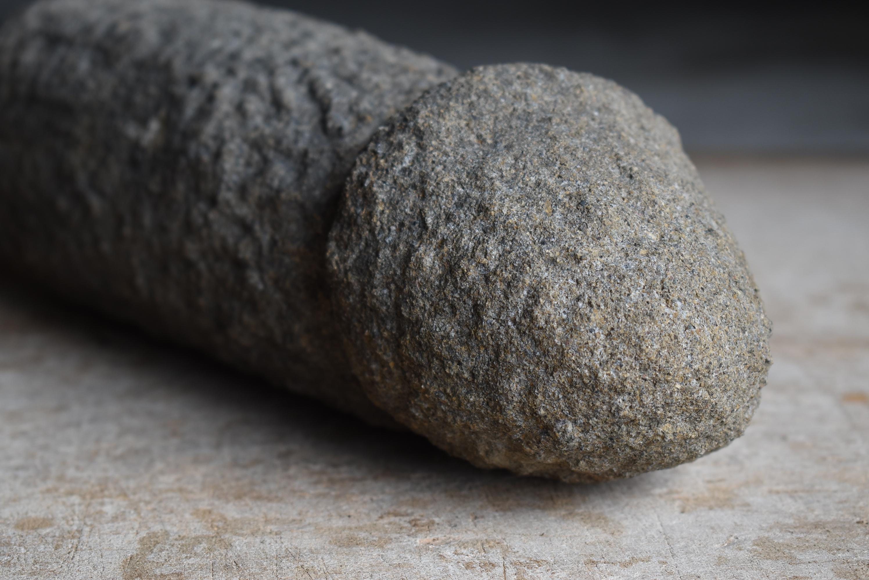 Japanese Antique Stone Carving Penis 1800s-1860s / Sculpture Wabisabi For Sale 5