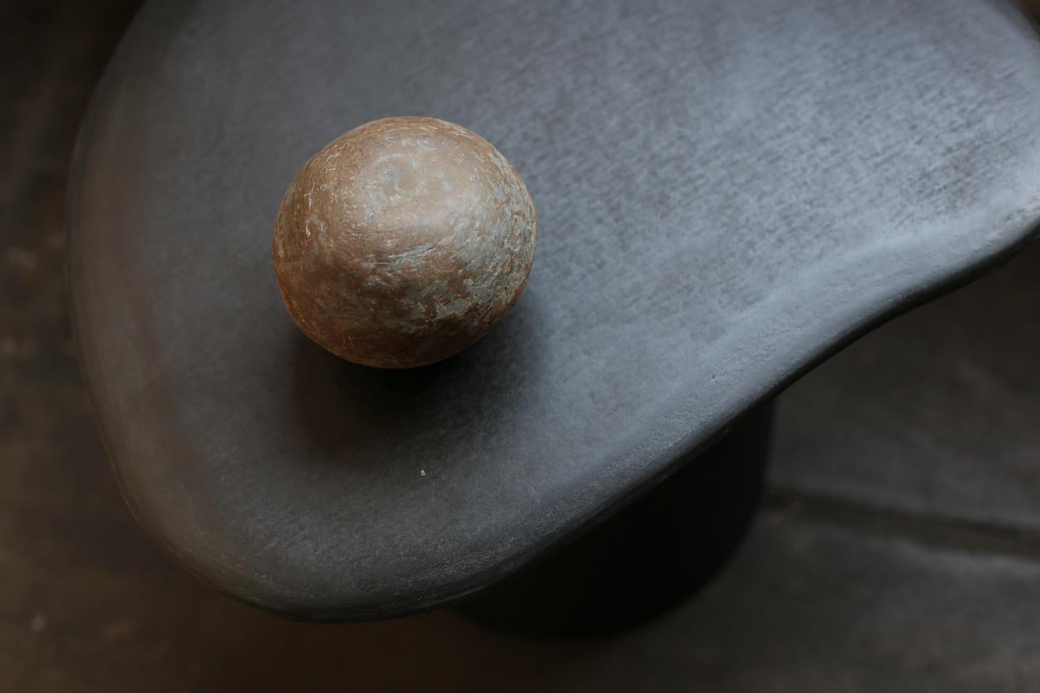 Japanese Stone Object sphere / wabi-sabi 3