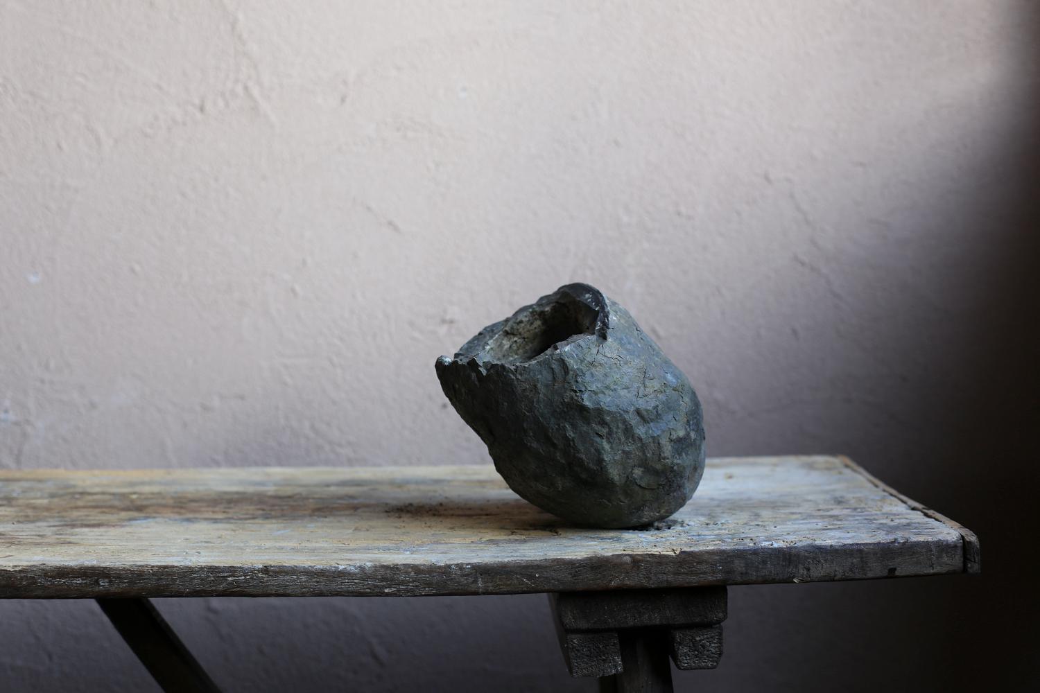 Japanese Stone Object “TAMARI-ISHI” / wabi-sabi For Sale 7