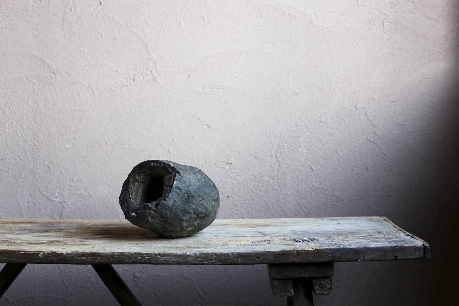 Japonisme Japanese Stone Object “TAMARI-ISHI” / wabi-sabi For Sale