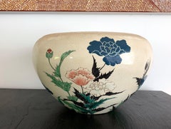 Japanese Studio Ceramic Centerpiece Okumura Shozan Meiji Period