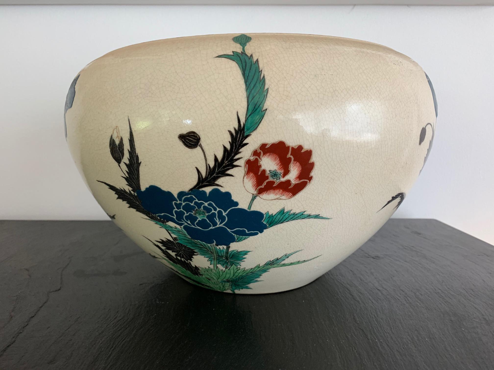 Japanischer Tafelaufsatz aus Keramik aus der Okumura Shozan-Meiji-Periode (Japonismus) im Angebot