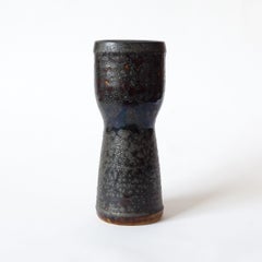 Japanese Studio Ceramic Vase with Volcanic Glaze, circa 1960s–1970s