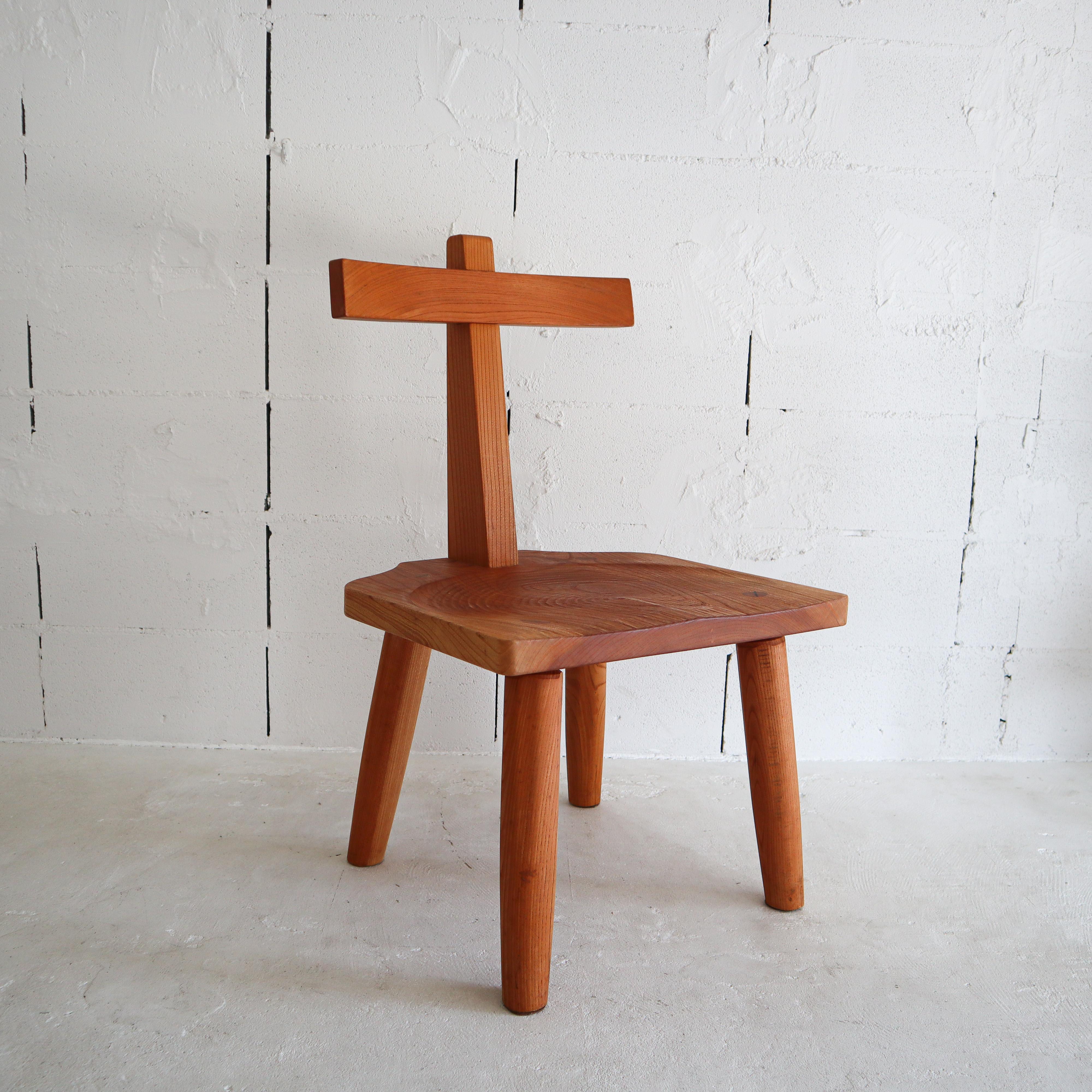 George Nakashima Style Japanese Studio Craft Solid Wood T-Chairs For Sale 6