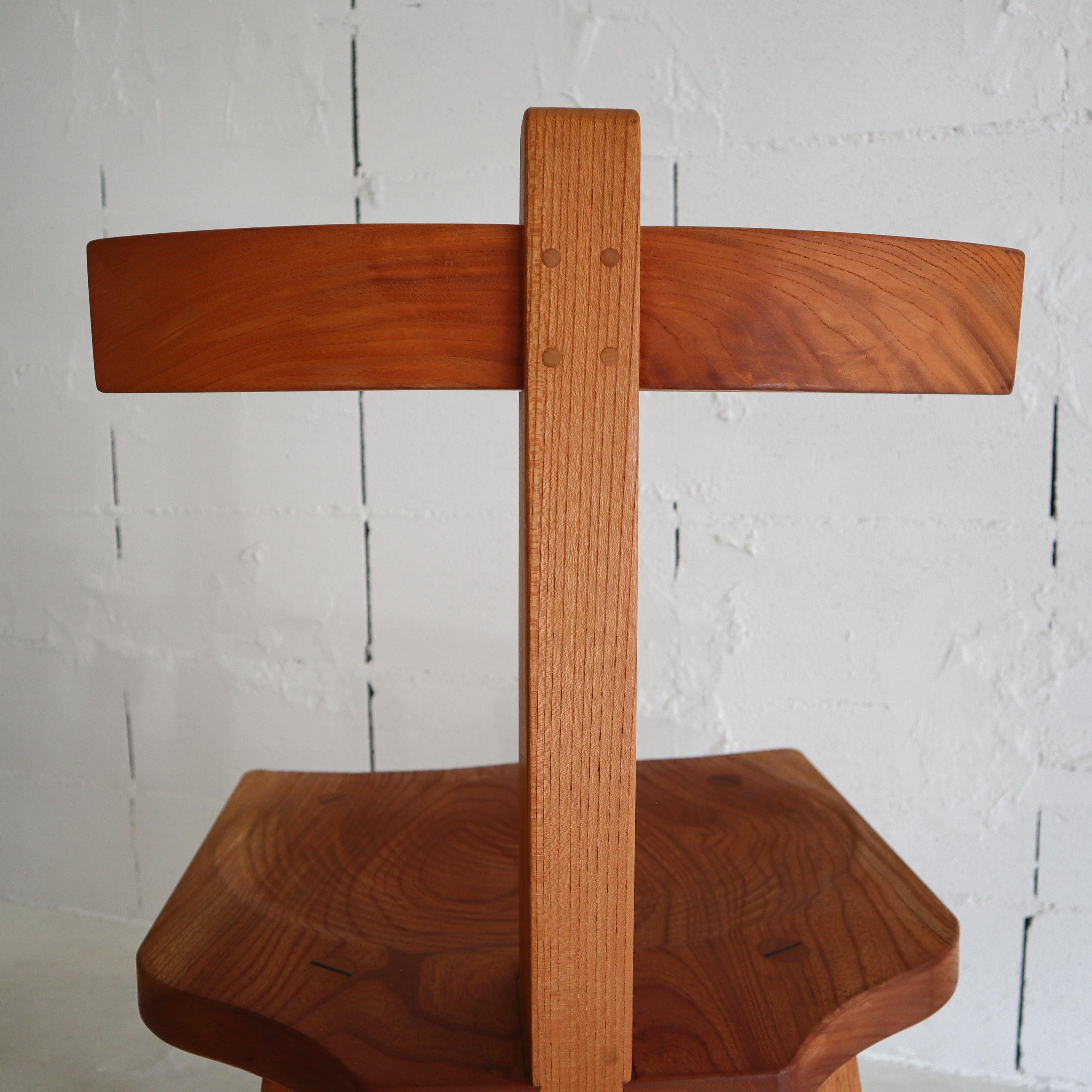 George Nakashima Style Japanese Studio Craft Solid Wood T-Chairs 10