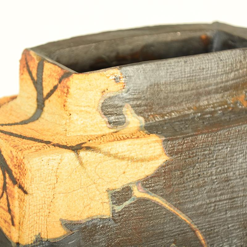 Japanese Studio Pottery Vase by Miyake Yoji with Original Paulownia Box 3