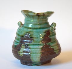 Japanese Studio Pottery Wabi Sabi Mingei Zen Tea Ceremony Ikebana Crackle Vase