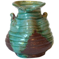 Japanese Studio Pottery Wabi Sabi Mingei Zen Tea Ceremony Ikebana Crackle Vase