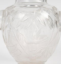Jarrón de cristal de Baccarat de estilo japonés de la época de Napoleón III, siglo XIX.