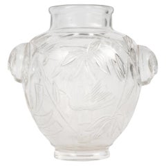 Jarrón de cristal de Baccarat de estilo japonés de la época de Napoleón III, siglo XIX.