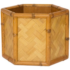 Japanese Style Bamboo Wastebasket