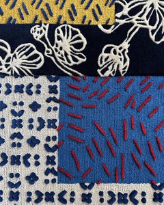 Blauer Teppich im japanischen Stil von RAG HOME