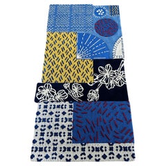 Blauer Teppich im japanischen Stil von RAG HOME