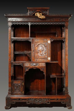 Japanese Style Cabinet Attributed to G. Viardot, France, Circa 1880