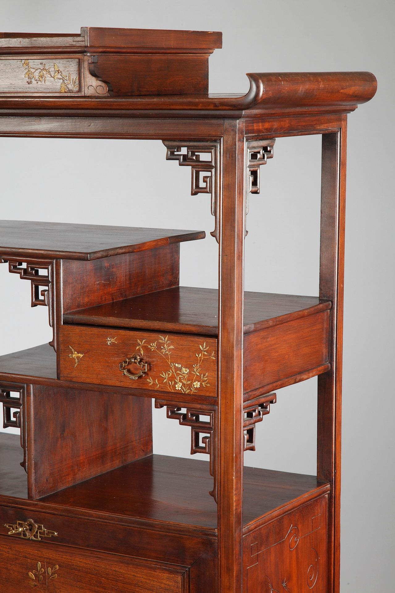 Gabinetto-segreteria in stile giapponese Att. a Perret & Vibert, Francia, circa 1880 in vendita 6