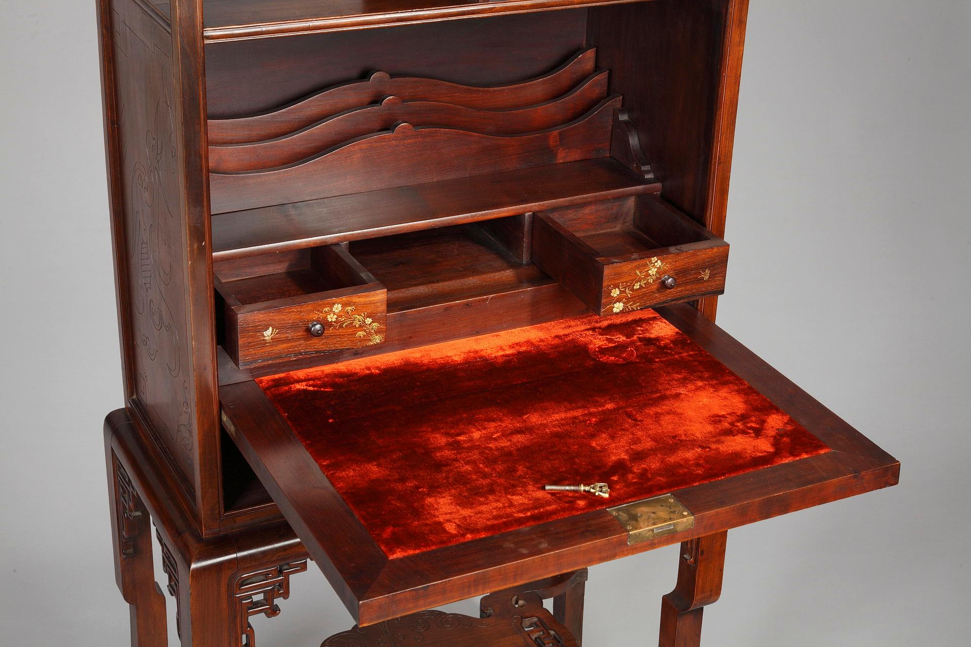 Gabinetto-segreteria in stile giapponese Att. a Perret & Vibert, Francia, circa 1880 In condizioni buone in vendita a PARIS, FR