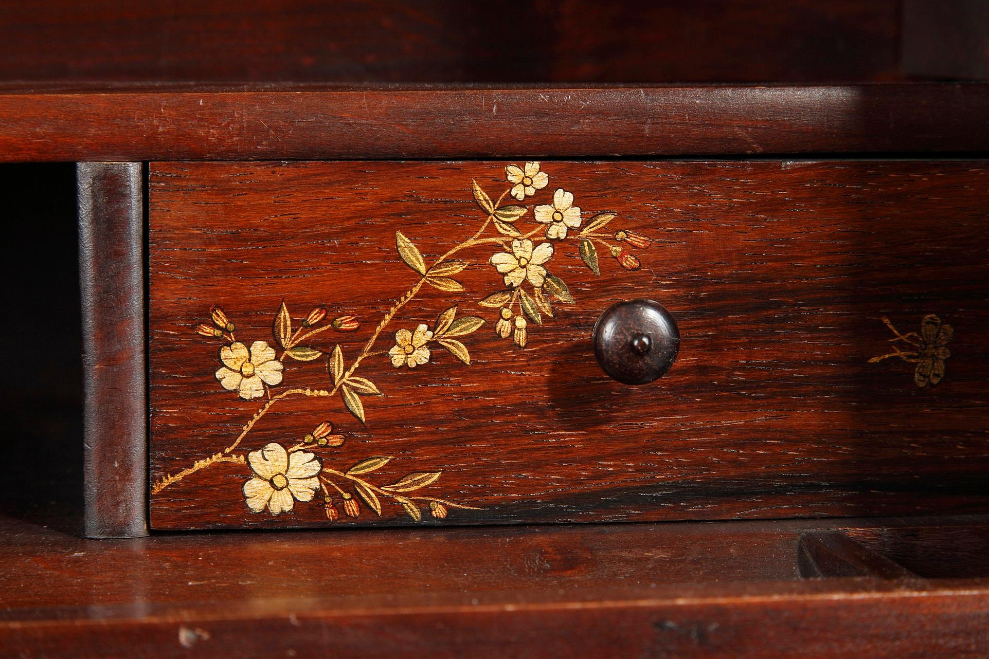 French Japanese Style Cabinet-Secretary Att. to Perret & Vibert, France, circa 1880 For Sale